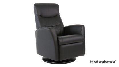 King Reclinerfåtölj svart läder - Bild 3