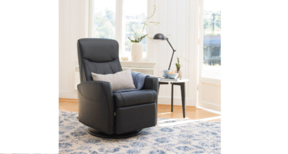King Reclinerfåtölj svart läder