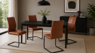 Lina Stol ljusbrun vintage PU
