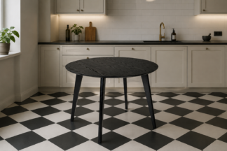 Sagene Matbord svartlackad ek 130 cm