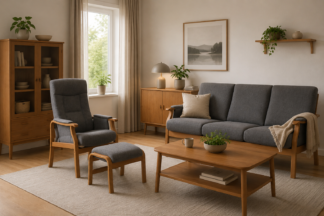 Bergen Seniorfåtölj tyg