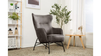 Melker Fåtölj grå vintage
