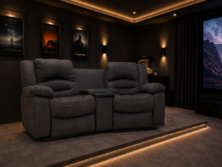 Cinema Reclinersoffa 2-sits elektrisk med svängd konsol