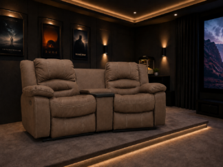 Cinema Reclinersoffa 2-sits manuell med svängd konsol