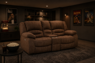 Cinema Reclinersoffa 2-sits manuell med konsol