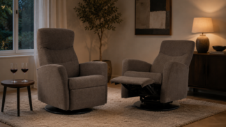 King Reclinerfåtölj taupe tyg