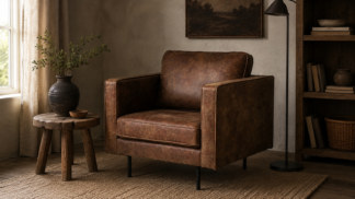 Texas Fåtölj vintage brun