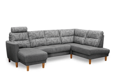 Aroma U-soffa med öppet avslut och divan