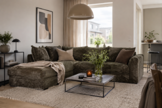 Chilux L-soffa med öppet avslut