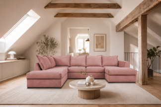 Chilux U-soffa med öppet avslut och divan