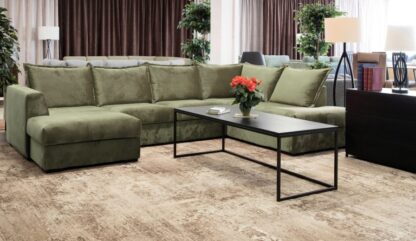 Chilux U-soffa med öppet avslut och divan