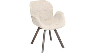 Bjerke stol, beige tyg/bruna ben