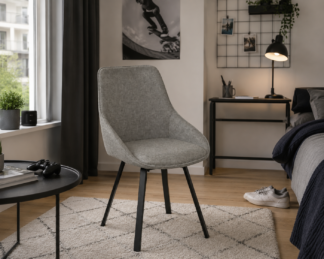 Jason Stol med snurr, grått tyg
